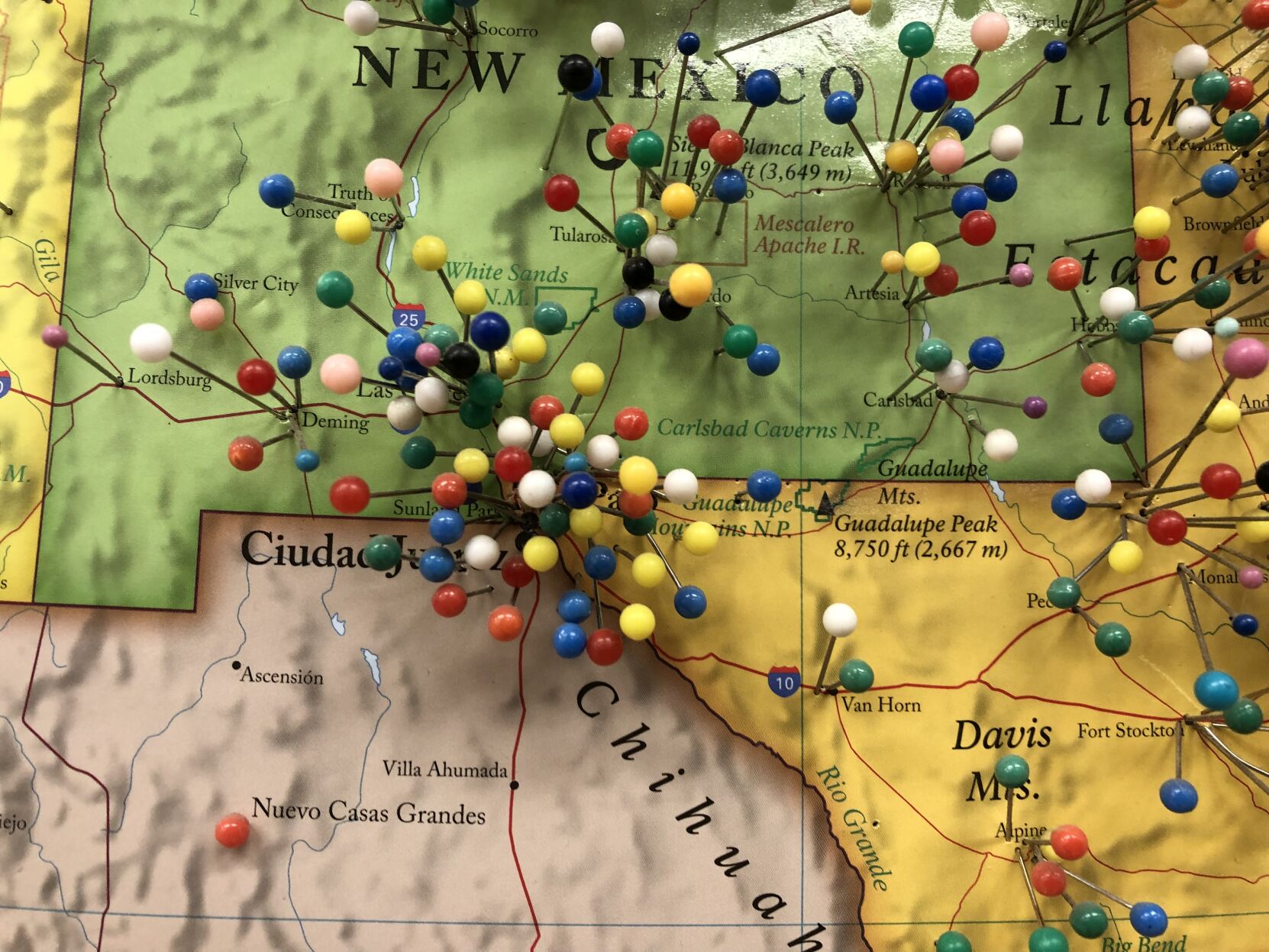 Cannabis visitors map detail in Trinidad, Colorado